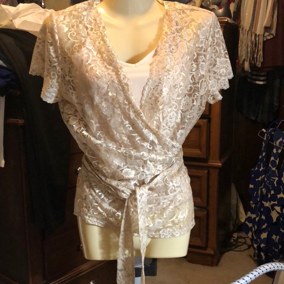 Lace Wrap top with Cami, 2 piece - Picture 1 of 5